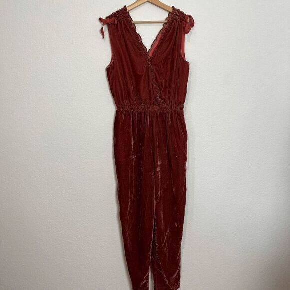 Anthropologie x Birds of Paradise Travota Great Velvet Jumpsuit Size Medium - Picture 2 of 10